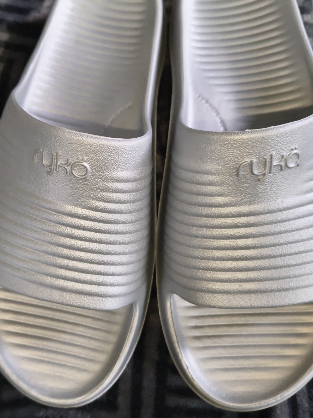 Ryka Silver Slide Sandals